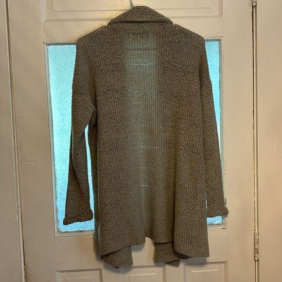 Love Change Italy Women’s Long Soft Gray Fuzzy Cardigan Sweater Size M - Picture 5 of 6